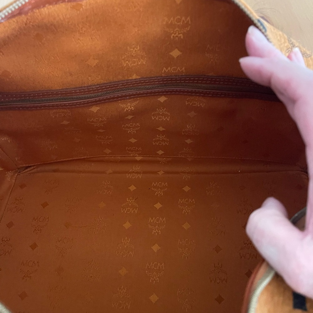 MCM Tan Monogram Duffel Bag - Picture 6 of 8
